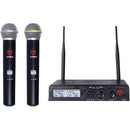 Dual UHF 100-Channel Wireless Handheld Microphone System-Microphones & Accessories-JadeMoghul Inc.