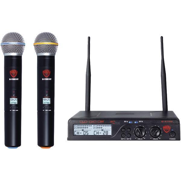 Dual UHF 100-Channel Wireless Handheld Microphone System-Microphones & Accessories-JadeMoghul Inc.