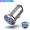 Dual USB Car Charger Adapter 4.8A Mini Metal Car-Charger Mobile Phone Car USB Charger Auto Charge 2 Port 24W for Samsung iPhone-Silver Car Charger-JadeMoghul Inc.