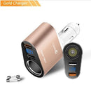 Dual Usb Car Charger Adapter digital Display Cigarette Lighter Socket Port Quick Charge Qc 3.0 Car-Charger For Mobile Phone-Universal-only gold charger-JadeMoghul Inc.