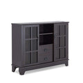 Dubbs Console Table, Espresso Brown-Console Tables-Espresso Brown-MDF PB Glass PVC-JadeMoghul Inc.