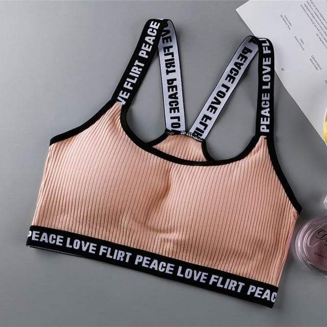 DUDUELITE Letter Sports Bras Push Up Sports Bra Underwear Set Fitness Running Yoga Sport Tops Jogging Gym Women Sports Bra Girl AExp