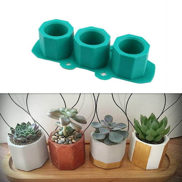 Durable Silicone Flowerpot Mold Cement Pot DIY Succulent Making Mold Manual Clay Craft Cement Silicone Concrete Bottle Mould AExp