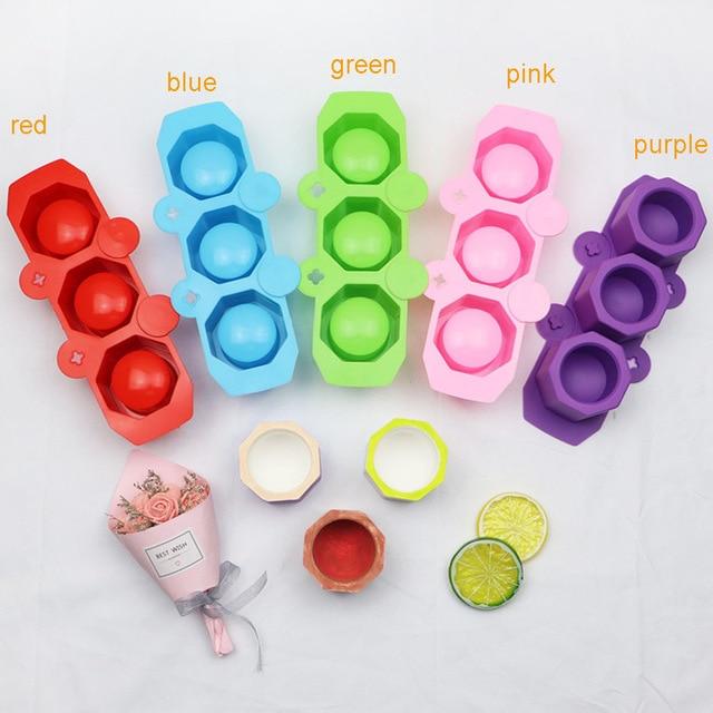 Durable Silicone Flowerpot Mold Cement Pot DIY Succulent Making Mold Manual Clay Craft Cement Silicone Concrete Bottle Mould AExp