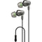E10 Metallic In-Ear Stereo Earbuds with Microphone (Black)-Headphones & Headsets-JadeMoghul Inc.