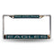 Honda License Plate Frame Eagles Green Laser Chrome Frame