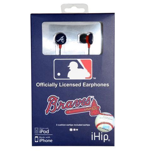 Earbud Logo MLB Headphones - Atlanta Braves-LICENSED NOVELTIES-JadeMoghul Inc.