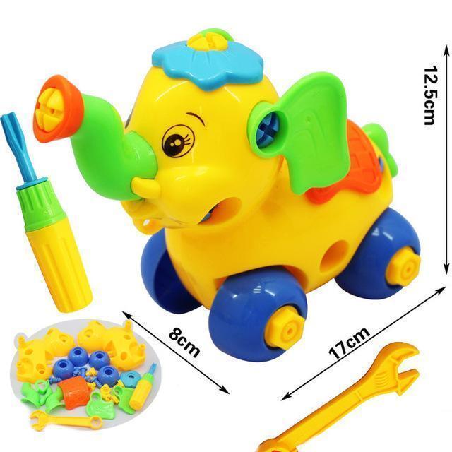 Early Learning Education DIY Screw Nut Group Installed Plastic 3d Puzzle Disassembly Motorcycle Kids Toys for Children Toys-YLH88163-JadeMoghul Inc.