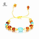 EAST WORLD Baby Adult Amber Bracelet Anklet Best Natural Jewelry Gifts for Women Ladies Girls Handmade Multi Color Strand Bijoux-design 3-adult 16cm with 9cm-JadeMoghul Inc.