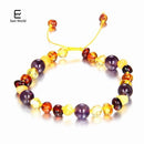 EAST WORLD Baby Adult Amber Bracelet Anklet Best Natural Jewelry Gifts for Women Ladies Girls Handmade Multi Color Strand Bijoux-design 6-adult 16cm with 9cm-JadeMoghul Inc.