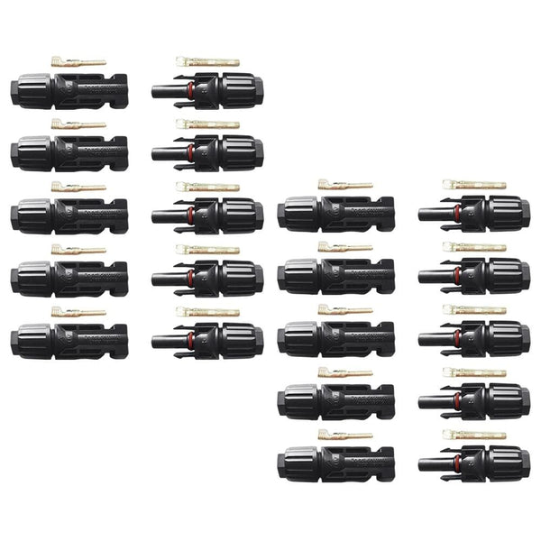 EASUN POWER 10 pair Male Of Female Connectors solar panels 30A 1000V for PV cable 2.5/4/6mm Cable Accessories JadeMoghul Inc. 