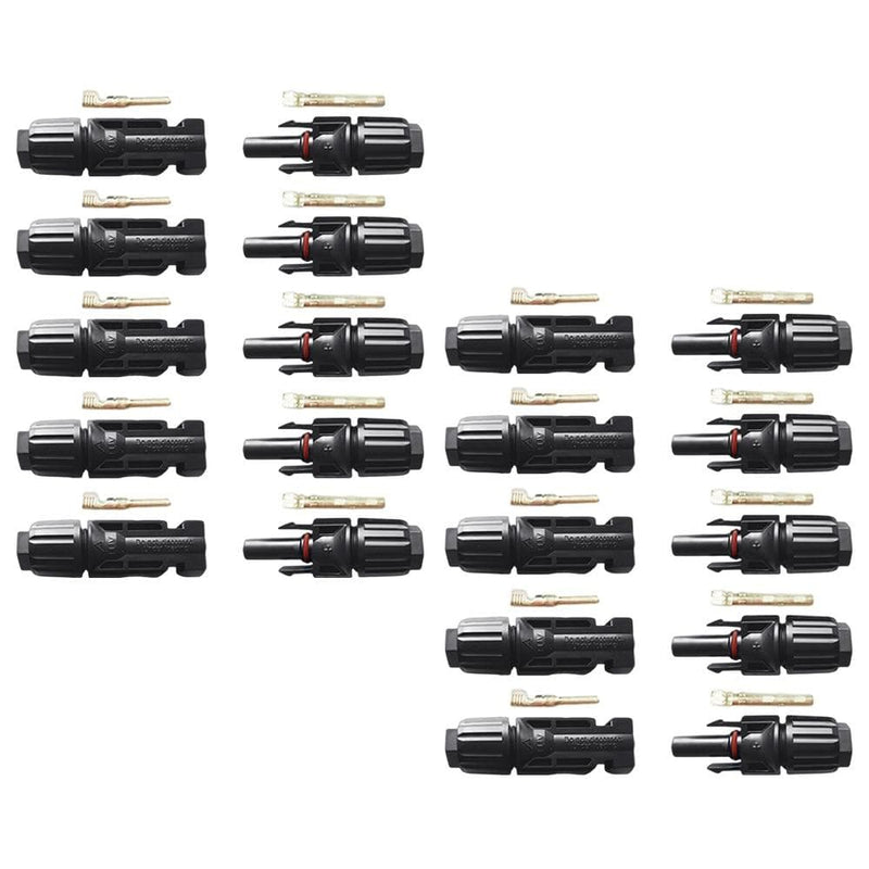 EASUN POWER 10 pair Male Of Female Connectors solar panels 30A 1000V for PV cable 2.5/4/6mm Cable Accessories JadeMoghul Inc. 