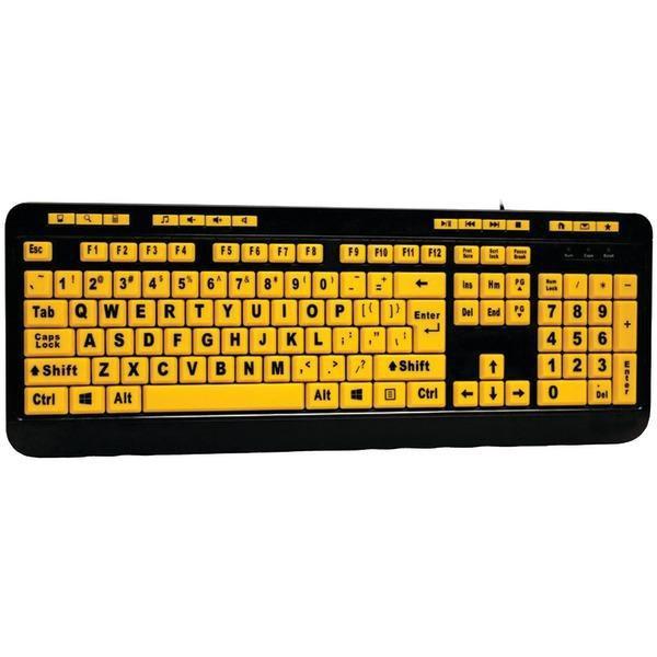 EasyTouch(TM) 132 Luminous Large-Print Desktop Keyboard-Keyboard & Keypads-JadeMoghul Inc.