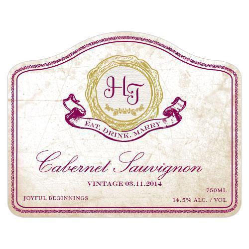 Eat, Drink, Marry Rectangular Sticker (Pack of 1)-Favor-JadeMoghul Inc.