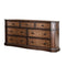 Eccentric And Stylish Two Toned Wooden Dresser, Warm Chestnut Brown