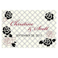 Eclectic Patterns Large Rectangular Tag Vintage Pink (Pack of 1)-Wedding Favor Stationery-Classical Green-JadeMoghul Inc.