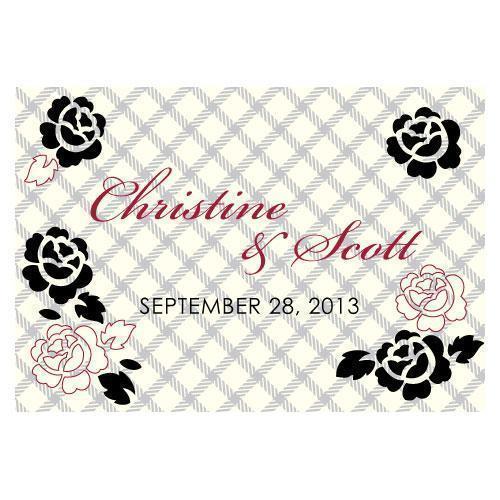 Eclectic Patterns Large Rectangular Tag Vintage Pink (Pack of 1)-Wedding Favor Stationery-Classical Green-JadeMoghul Inc.