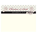 Eclectic Patterns Note Card Vintage Pink (Pack of 1)-Weddingstar-Black-JadeMoghul Inc.