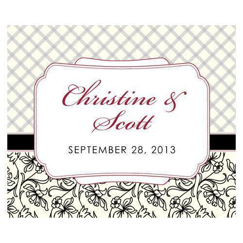 Eclectic Patterns Rectangular Label Vintage Pink (Pack of 1)-Wedding Favor Stationery-Classical Green-JadeMoghul Inc.