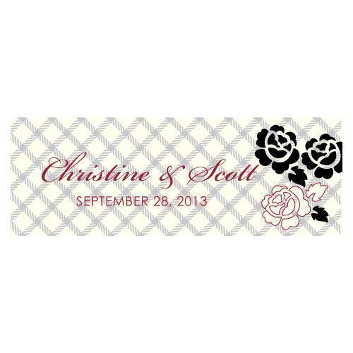 Eclectic Patterns Small Rectangular Tag Vintage Pink (Pack of 1)-Wedding Favor Stationery-Black-JadeMoghul Inc.
