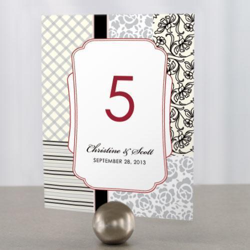 Eclectic Patterns Table Number Numbers 85-96 Classical Green (Pack of 12)-Table Planning Accessories-Mocha Mousse-37-48-JadeMoghul Inc.