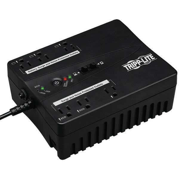 ECO Series Energy-Saving Standby UPS System with USB Port & Outlets (Output Power Capacity: 350VA/180W; 6 Outlets-3 UPS/Surge, 1 Surge Only, 2 ECO/Surge Outlets)-Power Protection & Management-JadeMoghul Inc.