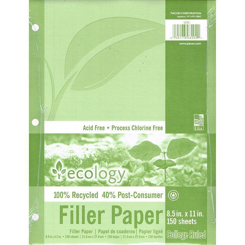 ECOLOGY RECYCLED FILLER PAPER 150SH-Arts & Crafts-JadeMoghul Inc.