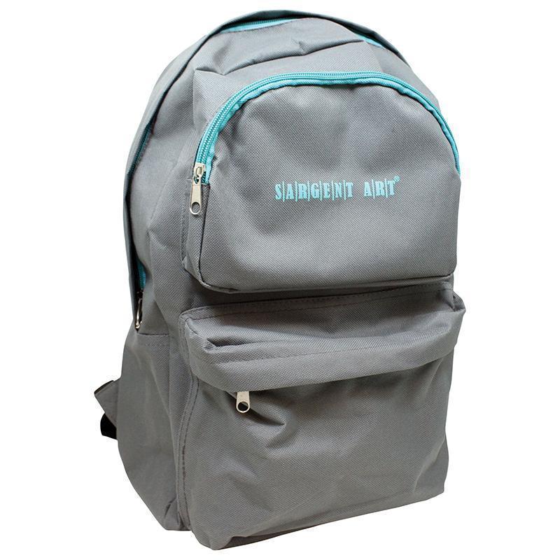 ECONOMY BACKPACK GRAY/TEAL ZIPPER-Arts & Crafts-JadeMoghul Inc.