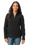 Eddie Bauer - Ladies Full-Zip Fleece Jacket. EB201-Sweatshirts/Fleece-Black-4XL-JadeMoghul Inc.