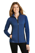 Eddie Bauer Ladies Full-Zip Heather Stretch Fleece Jacket. EB239-Sweatshirts/Fleece-Blue Heather-4XL-JadeMoghul Inc.