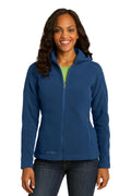 Eddie Bauer Ladies Hooded Full-Zip Fleece Jacket. EB206-Sweatshirts/Fleece-Deep Sea Blue-4XL-JadeMoghul Inc.