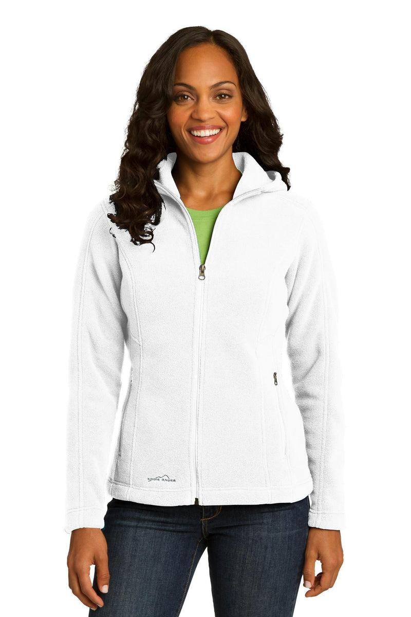 Eddie Bauer Ladies Hooded Full-Zip Fleece Jacket. EB206-Sweatshirts/Fleece-White-4XL-JadeMoghul Inc.