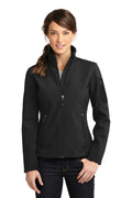 Eddie Bauer Ladies Rugged Ripstop Soft Shell Jacket. EB535-Outerwear-Black/ Black-4XL-JadeMoghul Inc.