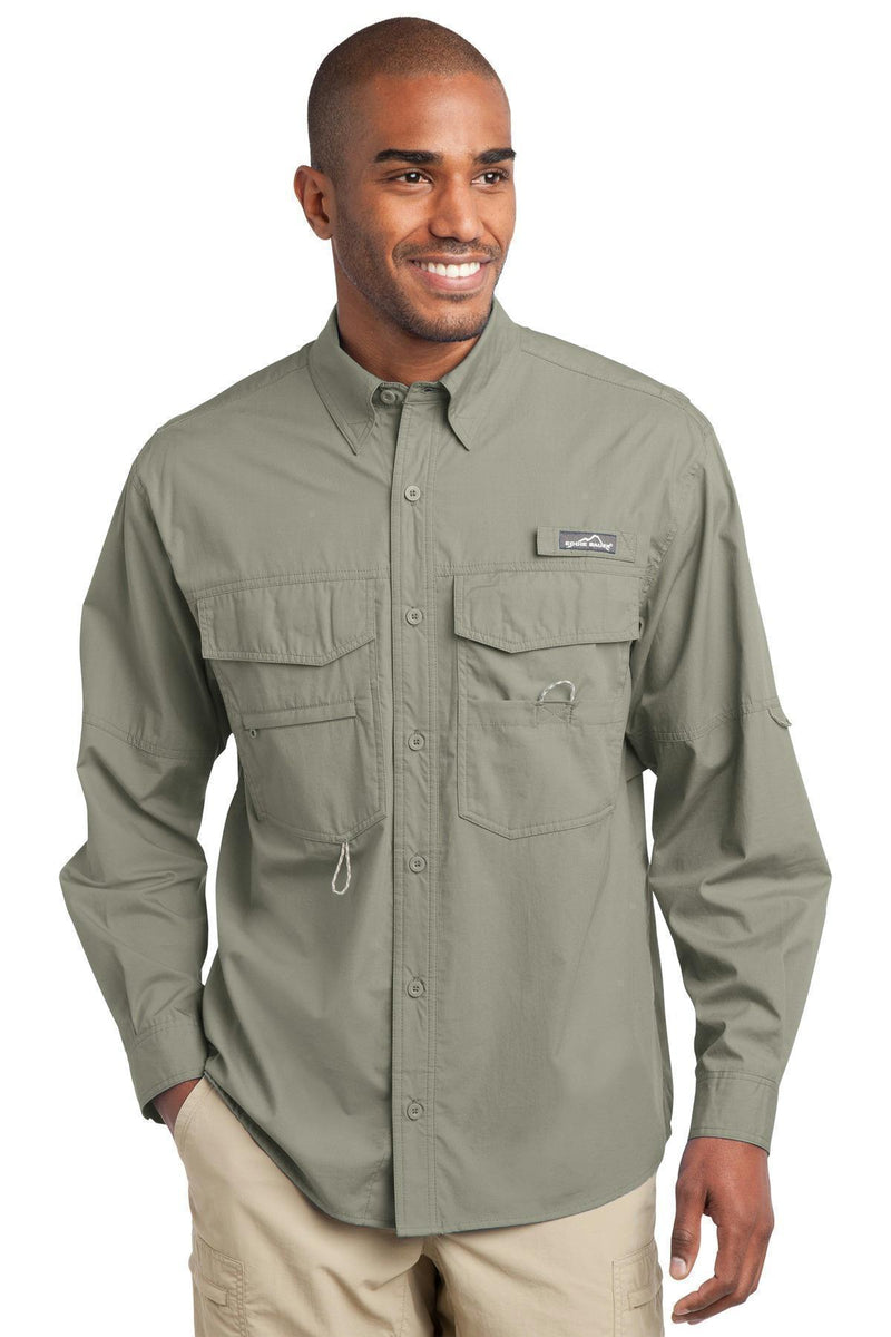 Eddie Bauer - Long Sleeve Fishing Shirt. EB606-Woven Shirts-Driftwood-4XL-JadeMoghul Inc.