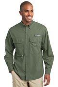 Eddie Bauer - Long Sleeve Fishing Shirt. EB606-Woven Shirts-Seagrass Green-XL-JadeMoghul Inc.
