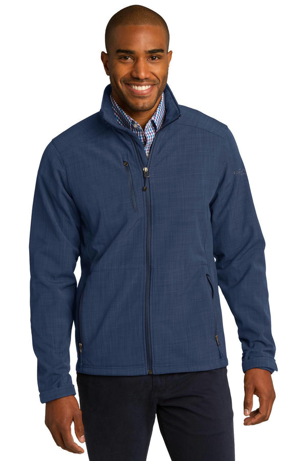 Eddie Bauer Shaded Crosshatch Soft Shell Jacket. EB532-Outerwear-Blue-4XL-JadeMoghul Inc.