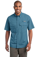 Eddie Bauer - Short Sleeve Fishing Shirt. EB608-Woven Shirts-Blue Gill-4XL-JadeMoghul Inc.