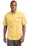Eddie Bauer - Short Sleeve Fishing Shirt. EB608-Woven Shirts-Goldenrod Yellow-4XL-JadeMoghul Inc.