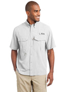 Eddie Bauer - Short Sleeve Performance Fishing Shirt. EB602-Woven Shirts-White-4XL-JadeMoghul Inc.
