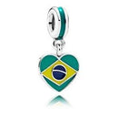 EDELL Magic Hat Eiffel tower 925 Silver Jewelry Charm Beads Castle Pendants Women DIY Fashion Jewelry heart-shaped-Blue-JadeMoghul Inc.