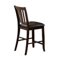 Edgewood II Counter Height Chair Withpu Seat, Expresso Finish,-Armchairs and Accent Chairs-Espresso-Leatherette Solid Wood Wood Veneer & Others-JadeMoghul Inc.