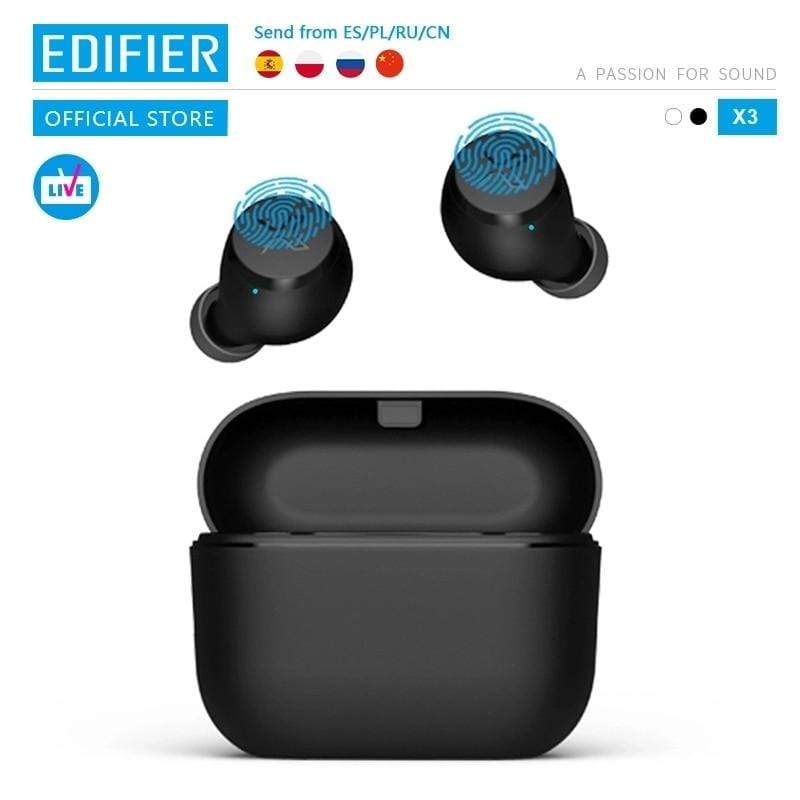 EDIFIER X3 TWS Wireless Bluetooth Earphone bluetooth 5.0 voice assistant touch control voice assistant up to 24hrs playback AExp