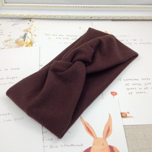 EE BABY HOT Women Headband Cross Top Knot Elastic Hair Bands Soft Solid Girls Hairband Hair Accessories Twisted Knotted Headwrap AExp