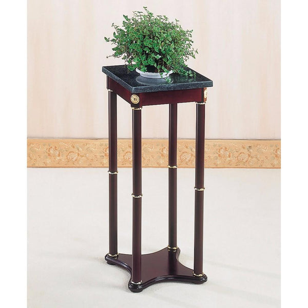 Effortlessly Versatile Accent Plant stand, Merlot Brown-Coffee Tables-Merlot Brown-MARBLE-Cherry-JadeMoghul Inc.