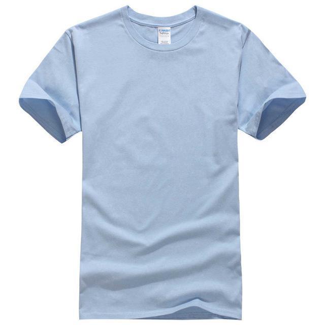 EINAUDI 2017 New Solid Color T Shirt Mens Black And White 100% Cotton T-shirts Summer Skateboard Tee Boy Skate Tshirt Tops ^d64-light blue-XS-JadeMoghul Inc.