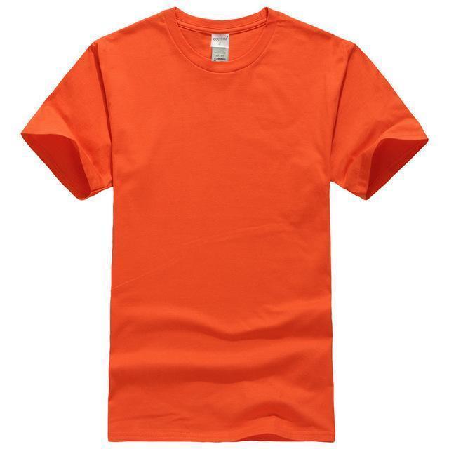 EINAUDI 2017 New Solid color T Shirt Mens Black And White 100% cotton T-shirts Summer Skateboard Tee Boy Skate Tshirt Tops-Orange-XS-JadeMoghul Inc.