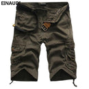 EINAUDI New England Style Men Summer Short Pants Knee Length Military Cargo Camouflage Shorts Loose Bermuda Trousers 5497-grey-34-JadeMoghul Inc.