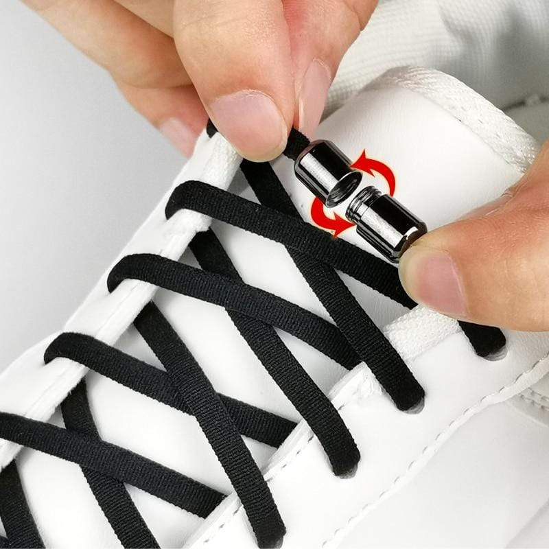 Elastic No Tie Shoelaces Metal Lock Shoe Laces For Kids Adult Sneakers Quick Shoelaces Semicircle Shoelaces Lazy 24 colors AExp
