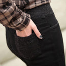 Elastic Waist Stretchable Cotton Pants-Black-S-JadeMoghul Inc.