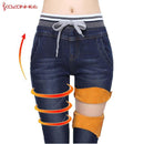 Elastic Waist Stretchy Denim Pants-BLACK-XXXL-JadeMoghul Inc.